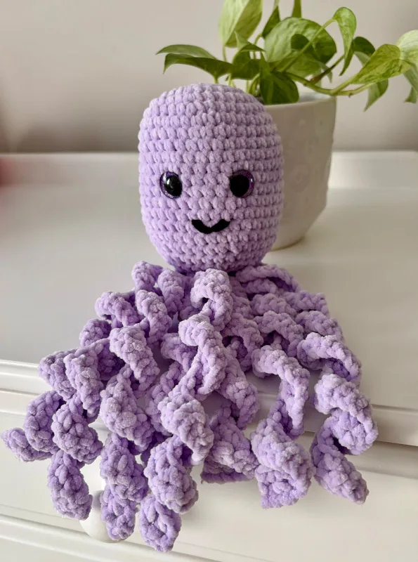 Purple velvet octopus
